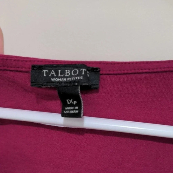 Talbots maroon purple top size 1Xp - Picture 2 of 6